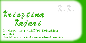 krisztina kajari business card